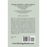 History of Wachovia in North Carolina, 1752-1902 back cover