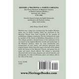 History of Wachovia in North Carolina, 1752-1902 back cover