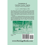 Cemeteries of Caroline County, Virginia, Volume 2, Private Cemeteries back cover