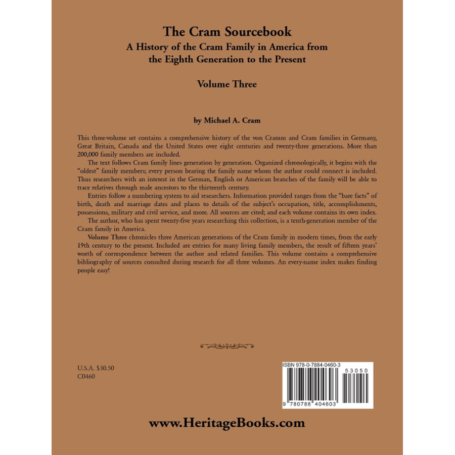 back cover of The Cram Sourcebook: Volume Three