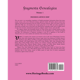 Fragmenta Genealogica, Volume 1 back cover