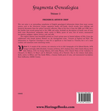 Fragmenta Genealogica, Volume 3 back cover
