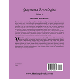 Fragmenta Genealogica: Volume 4 back cover