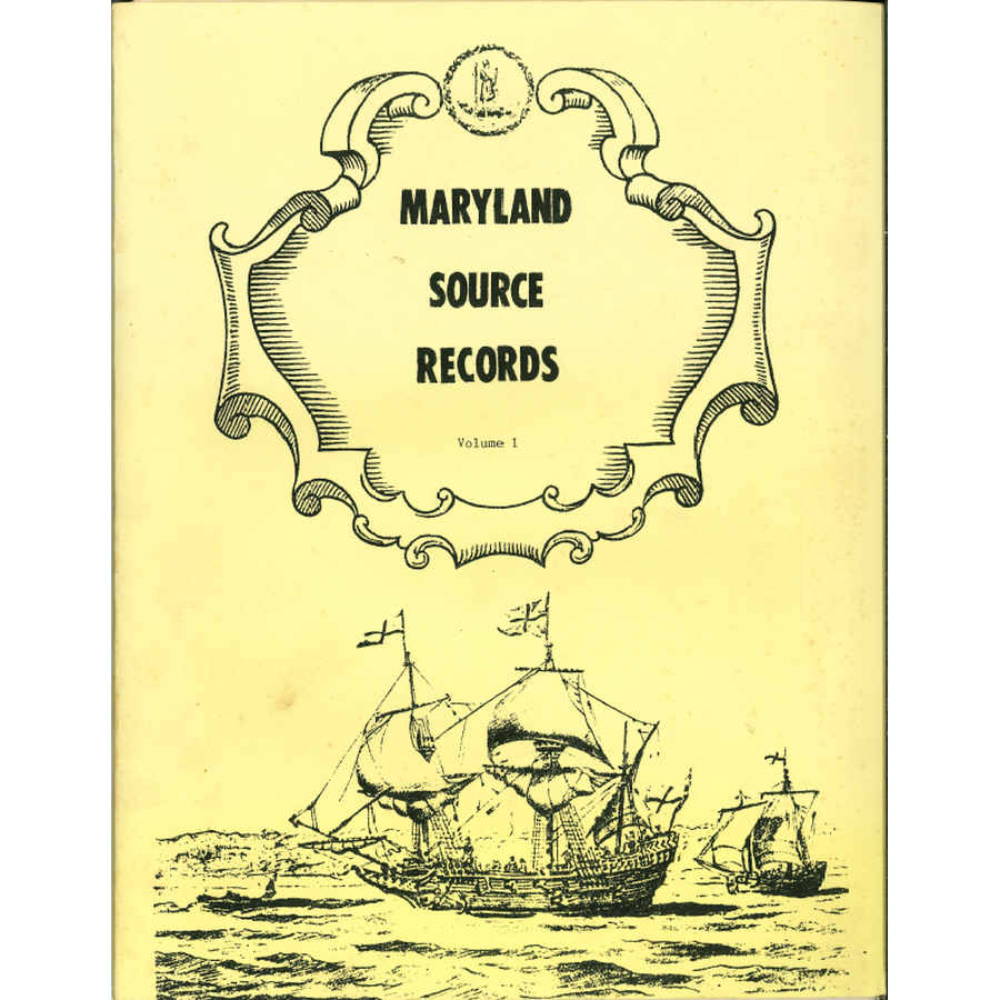 Maryland Source Records, Volume 1