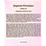 Fragmenta Genealogica, Volume 10 back cover