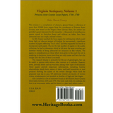 Virginia Antiquary, Volume 1: Princess Anne County Loose Papers, 1700-1789 back cover