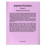 Fragmenta Genealogica, Volume 13 back cover