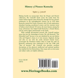 History of Pioneer Kentucky back cover