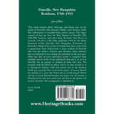 Danville, New Hampshire Residents, 1760-1992 back cover