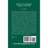 Danville, New Hampshire Residents, 1760-1992 back cover