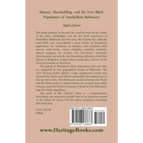 Slavery, Slaveholding, and the Free Black Population of Antebellum Baltimore back cover
