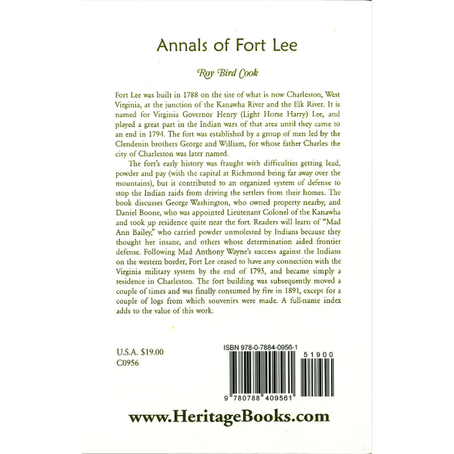 Annals of Fort Lee [West Virginia] back cover