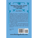Elizabeth City County, Virginia Deed Abstracts, 1787-1800 back cover