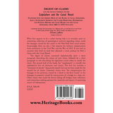 Digest of Claims and the Action Thereon by the Legislature and the Canal Board [New York] back cover