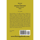 History of Jerome Township, Union County, Ohio back cover
