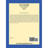 Caroline County, Virginia Bureau of Vital Statistics Death Records, 1853-1896 back cover