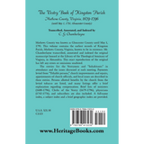 The Vestry Book of Kingston Parish, Mathews County, Virginia, 1679-1796 back cover