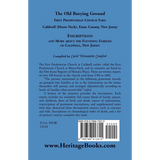 The Old Burying Ground, First Presbyterian Church Yard, Caldwell (Horse Neck), Essex County, New Jersey back cover