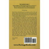 The Rawson Family: A Revised Memoir of Edward Rawson, Secretary of the Colony of Massachusetts Bay, from 1650 to 1686 back cover