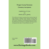 Morgan County, Tennessee Cemetery Inscriptions back cover
