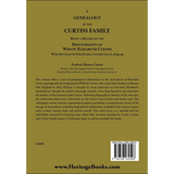 A Genealogy of the Curtiss Family Being a Record of the Descendants of Widow Elizabeth Curtiss Who Settled in Stratford, Connecticut 1639-40 back cover