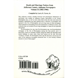 Death and Marriage Notices from Jefferson County, Alabama Newspapers, Volume II (1882-1906) back cover