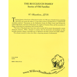 The Buccleuch Family: Stories of Old Families back cover