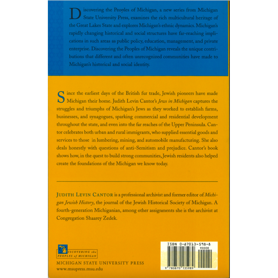 Jews in Michigan back cover