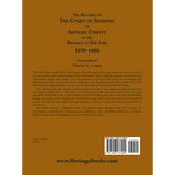 The Records of the Court of Sessions of Suffolk County in the Province of New York, 1670-1688 back cover