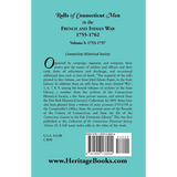 Rolls of Connecticut Men in the French and Indian War, 1755-1762, Volume 1, 1755-1757 back cover
