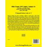 Ohio County (West Virginia) Index, Volume 13 back cover
