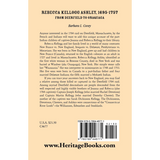 Rebecca Kellogg Ashley, 1695-1757, From Deerfield to Onaquaga back cover