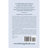 St. Mark's Episcopal Cemetery, Orange, Essex County, New Jersey, Revised Edition back cover