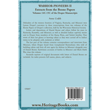 Warrior-Pioneers II: Extracts from the Boone Papers, Volumes 14C-15C of the Draper Manuscripts back cover