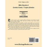 Bible Records of Caroline County, Virginia Families: Index back cover