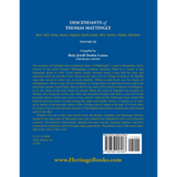 Descendants of Thomas Mattingly, Volume 3 back cover