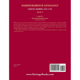 Barber/Barbour Genealogy: Samuel Barber, the Immigrant 1655-1704 back cover