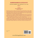 Barber/Barbour Genealogy: Thomas Barber, the Immigrant 1614-1662 back cover