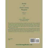 Burials in Charles County, Maryland, Part II, L-Z back cover