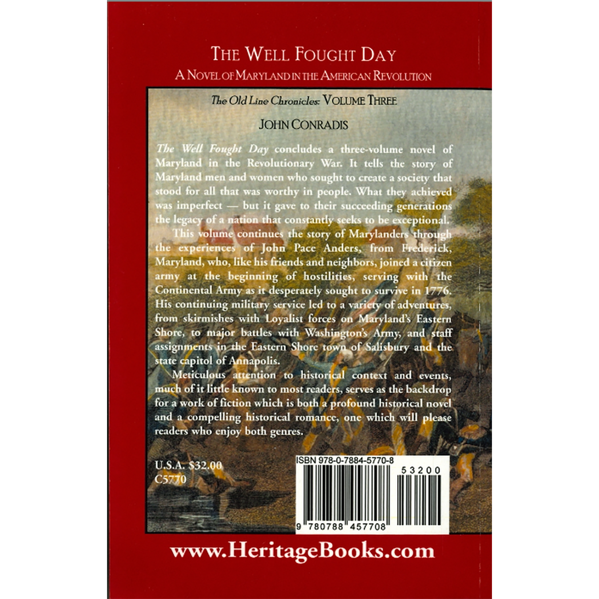 The Well Fought Day: A Novel of Maryland in the American Revolution back cover