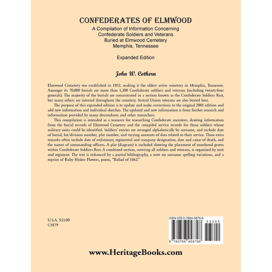 Confederates of Elmwood (Expanded Edition) back cover