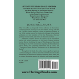 Seventy-Five Years in Old Virginia back cover