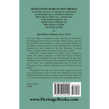 Seventy-Five Years in Old Virginia back cover
