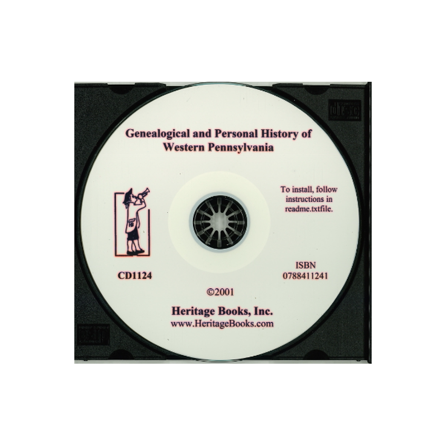 CD-Genealogical and Personal History of Western Pennsylvania