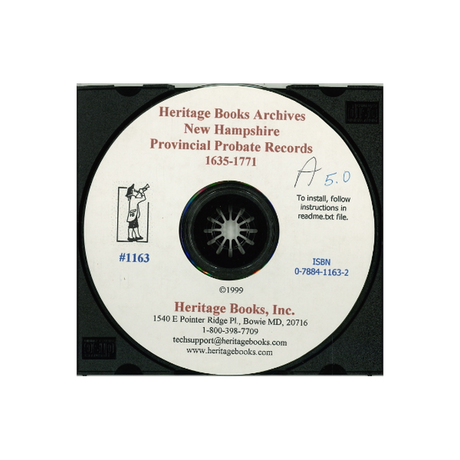 CD-New Hampshire Provincial Probate Records, 1635-1771