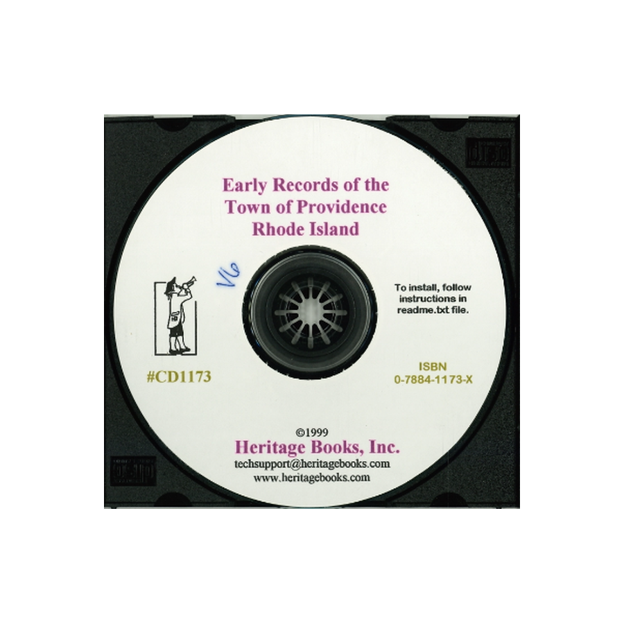 CD-Early Records of the Town of Providence, Rhode Island