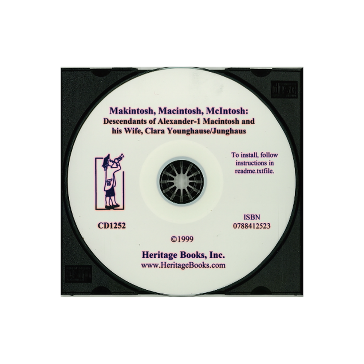 CD-Makintosh, Macintosh, McIntosh: Descendants of Alexander-1 Macintosh and his Wife, Clara Younghause/Junghans