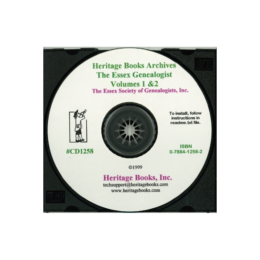 CD-The Essex Genealogist, Volumes 1 and 2 (1981-1982)