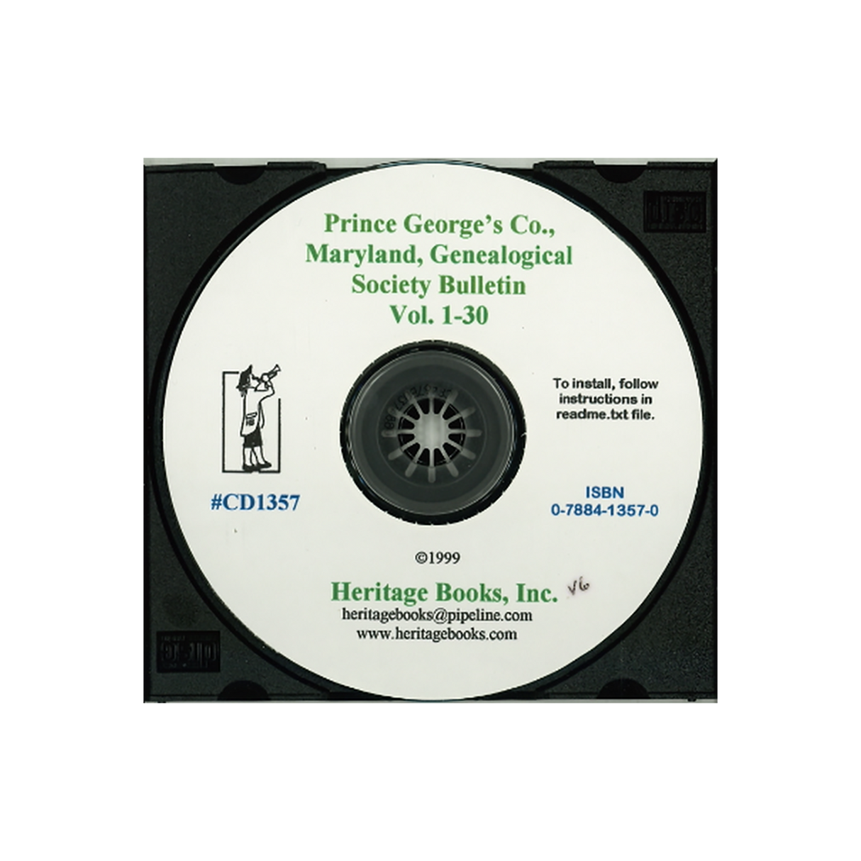 CD-Prince George's County, Maryland Genealogical Society Bulletin, Volumes 1-30