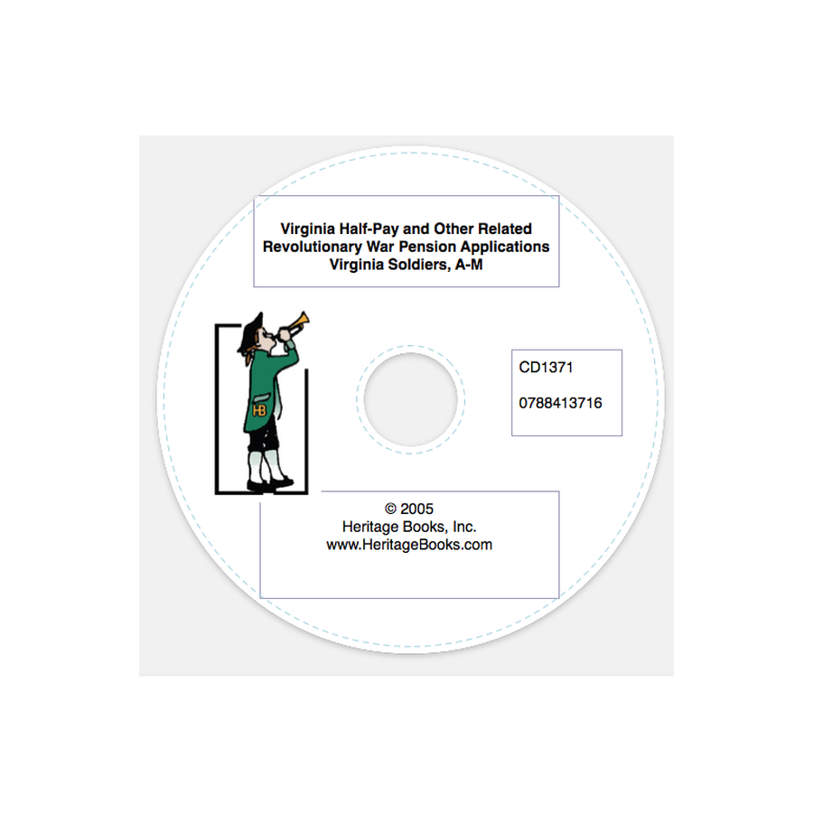 CD-Virginia Half-Pay and Other Related Revolutionary War Pension Applications, Virginia Soldiers A-M